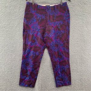 J. Crew Vibrant Purple and Blue Cropped Pants